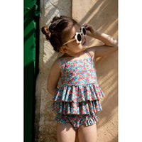 Konges Slojd Rosie Blue Manuca Frill Swimsuit