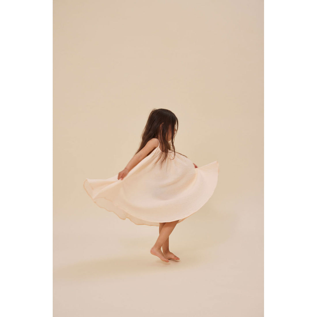 Konges Slojd Peach Dust Olive Strap Dress