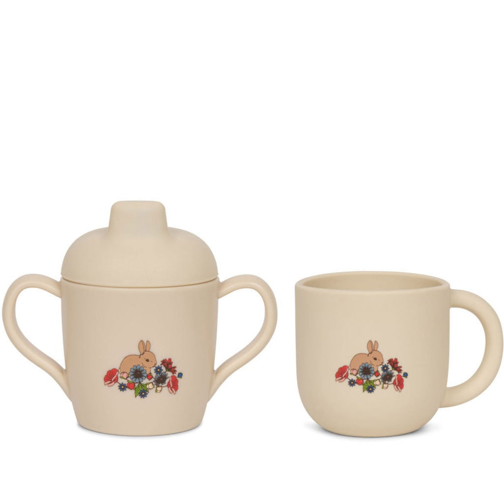 Konges Slojd Bunny Tokki Silicone Sippy Cup and Cup Set
