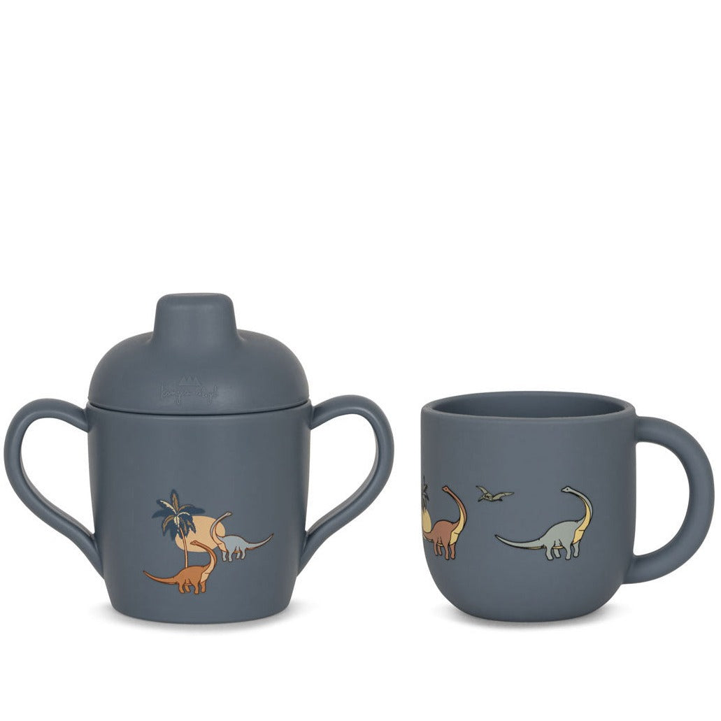 Konges Slojd Dino Silicone Sippy Cup and Cup Set