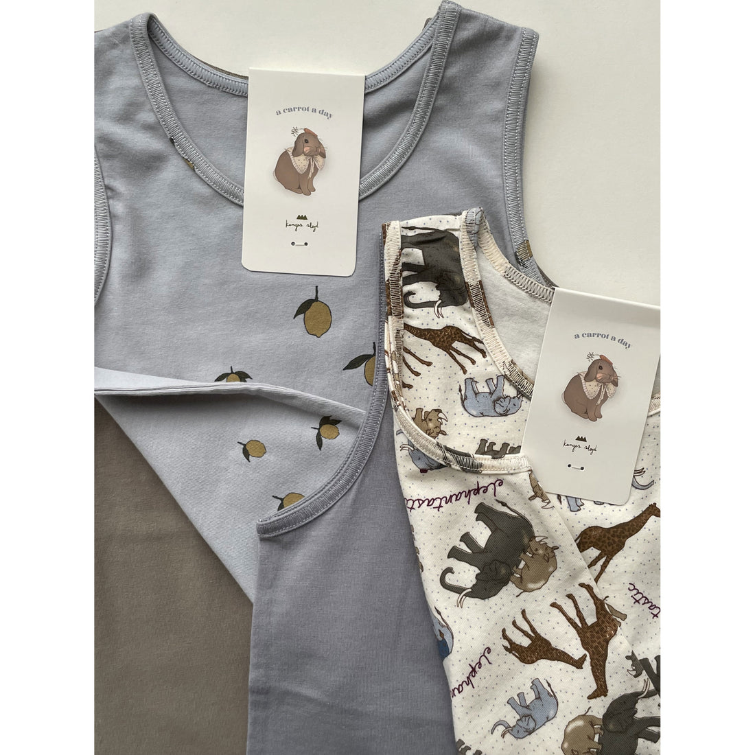 Konges Slojd Lemon Harbor/Brindle Basic 2 Pack Tanktop