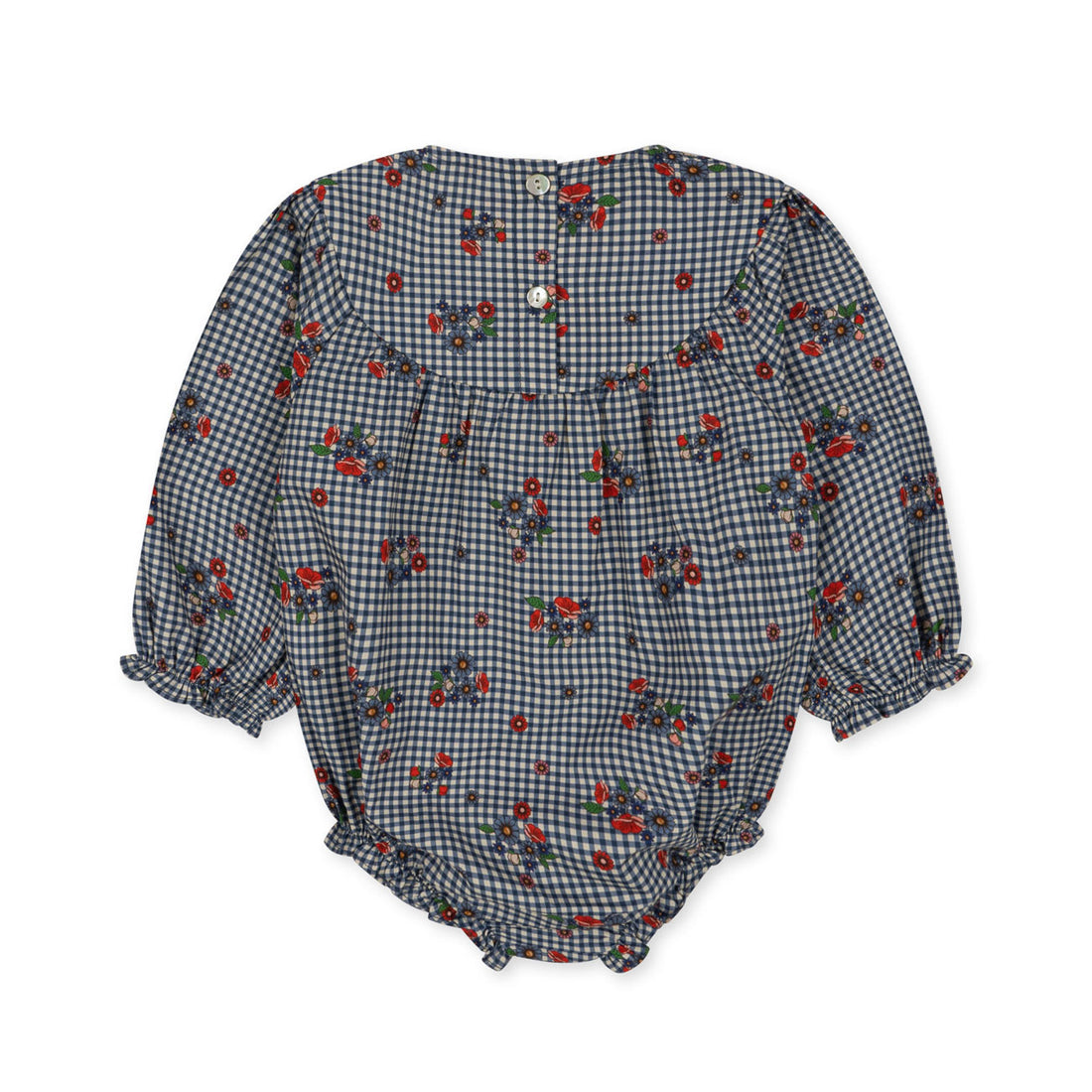 Konges Slojd Blossom Check Bibi Romper