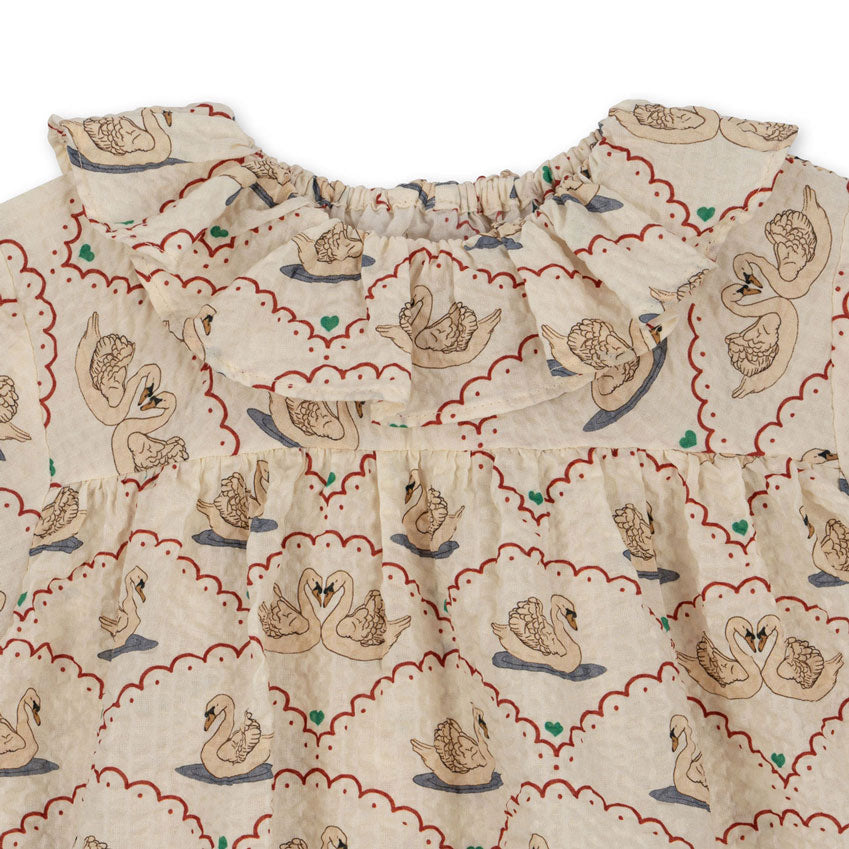 【Konges Sloejd】 NOEL DRESS SWAN konges sløjd noel dress in swan at Little