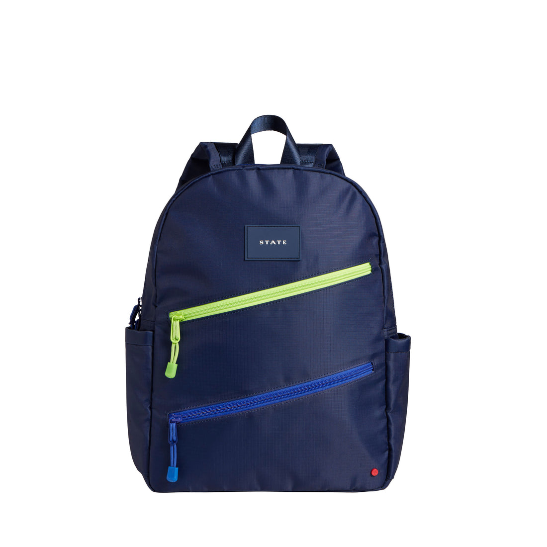 State Bags Diagonal Zip Navy Ripstop Backpack