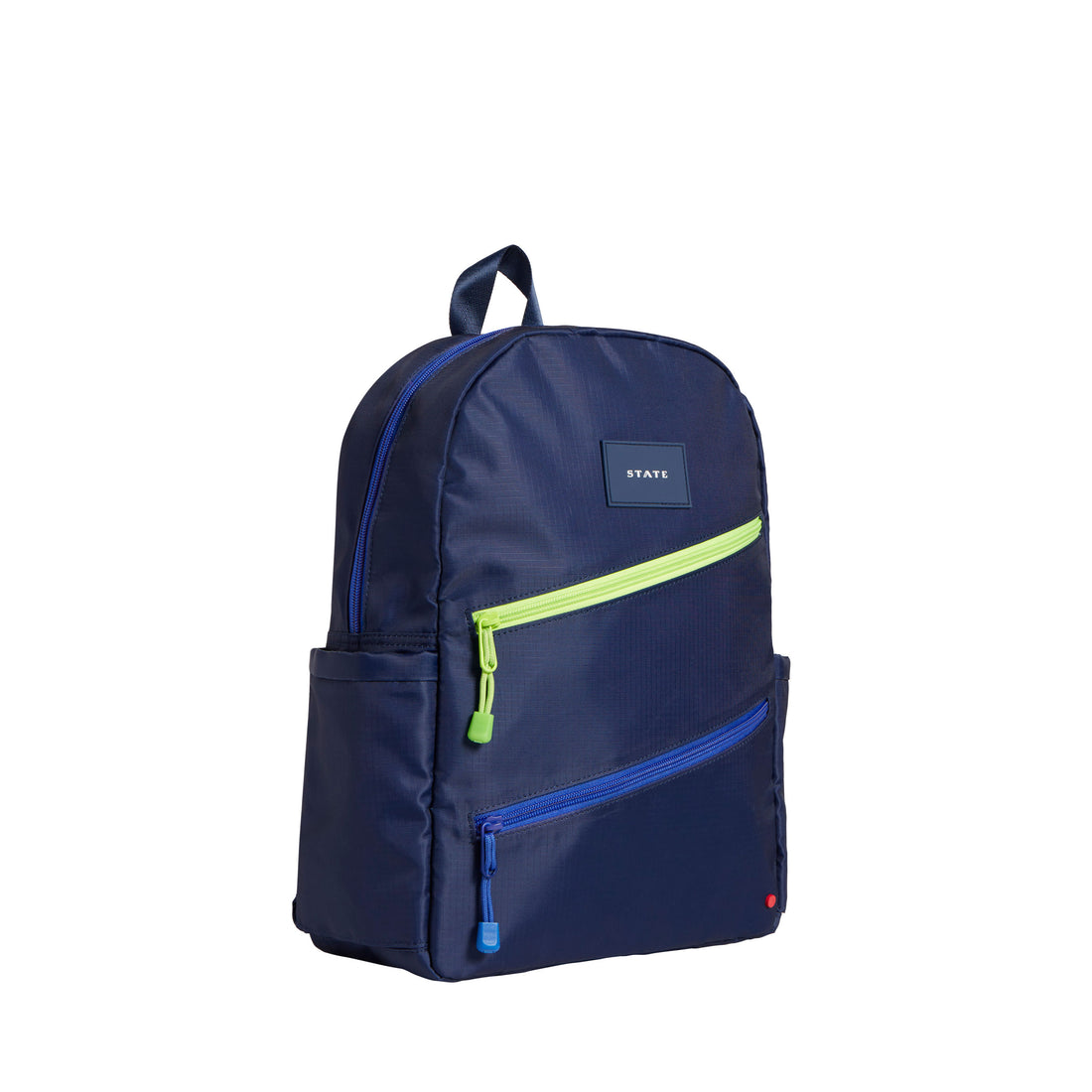 State Bags Diagonal Zip Navy Ripstop Backpack