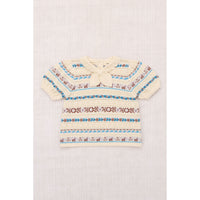 Misha and Puff Marzipan Eyelet Ribbon Katya Blouse