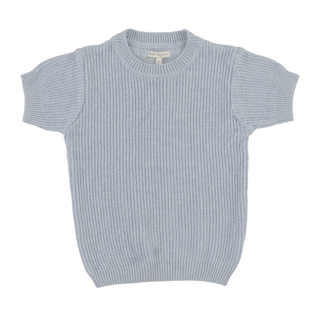 Bebe Organic Blue Melange Knit Kelly Shirt