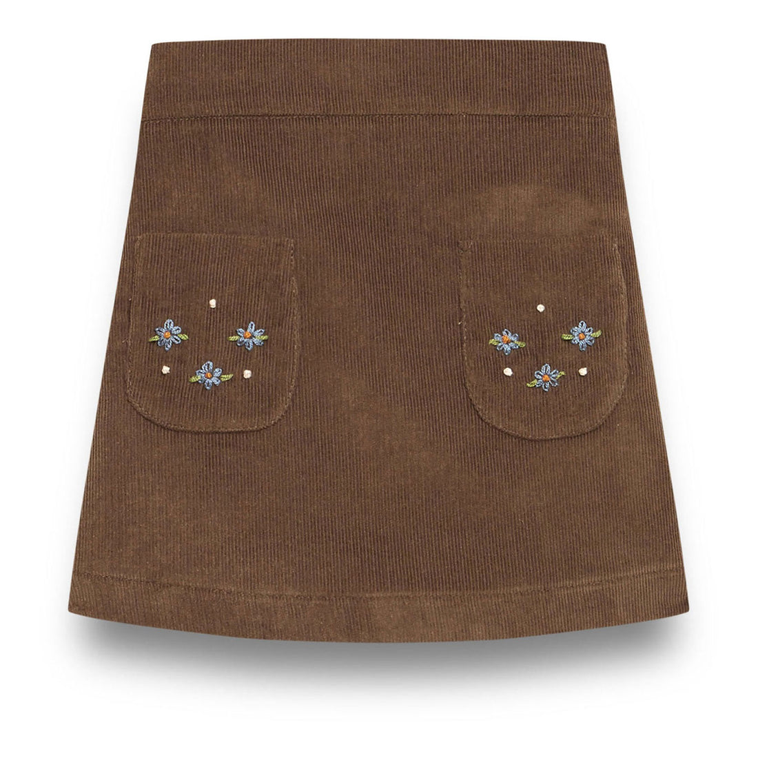 Birinit Khaki Corduroy Mini Skirt