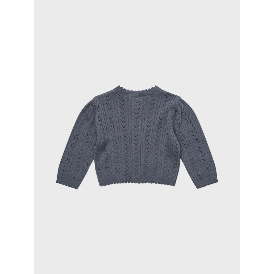 Louisiella Deep Blue Kelsea Knit Baby Cardigan