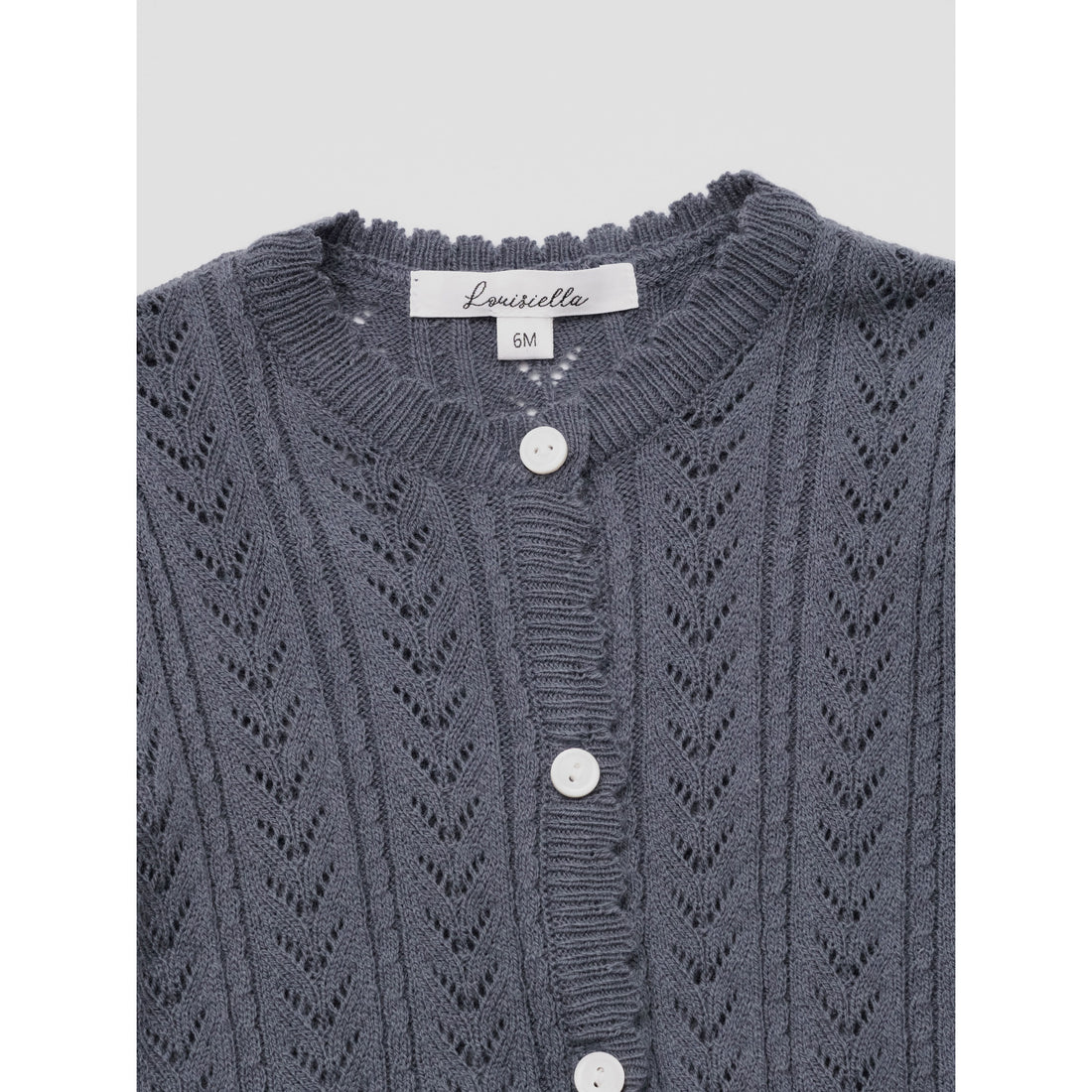 Louisiella Deep Blue Kelsea Knit Baby Cardigan
