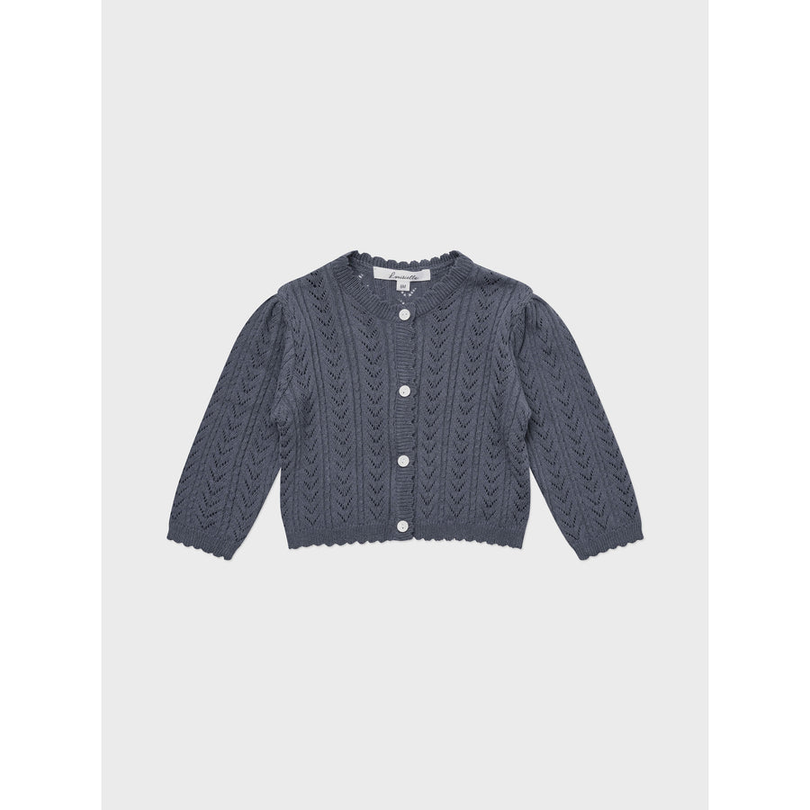 Louisiella Deep Blue Kelsea Knit Baby Cardigan