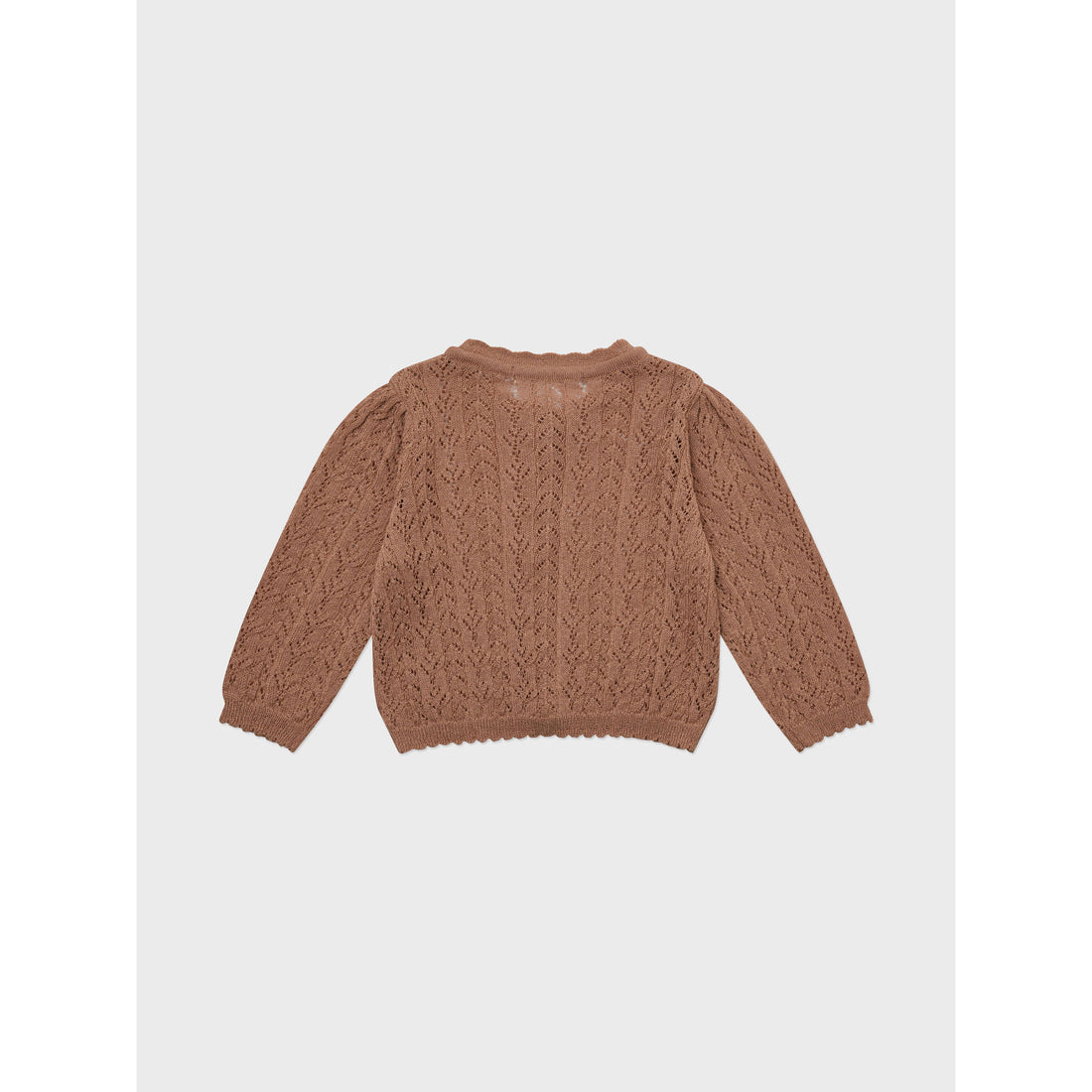 Louisiella Deep Orange Stern Knit Baby Cardigan