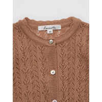 Louisiella Deep Orange Stern Knit Baby Cardigan