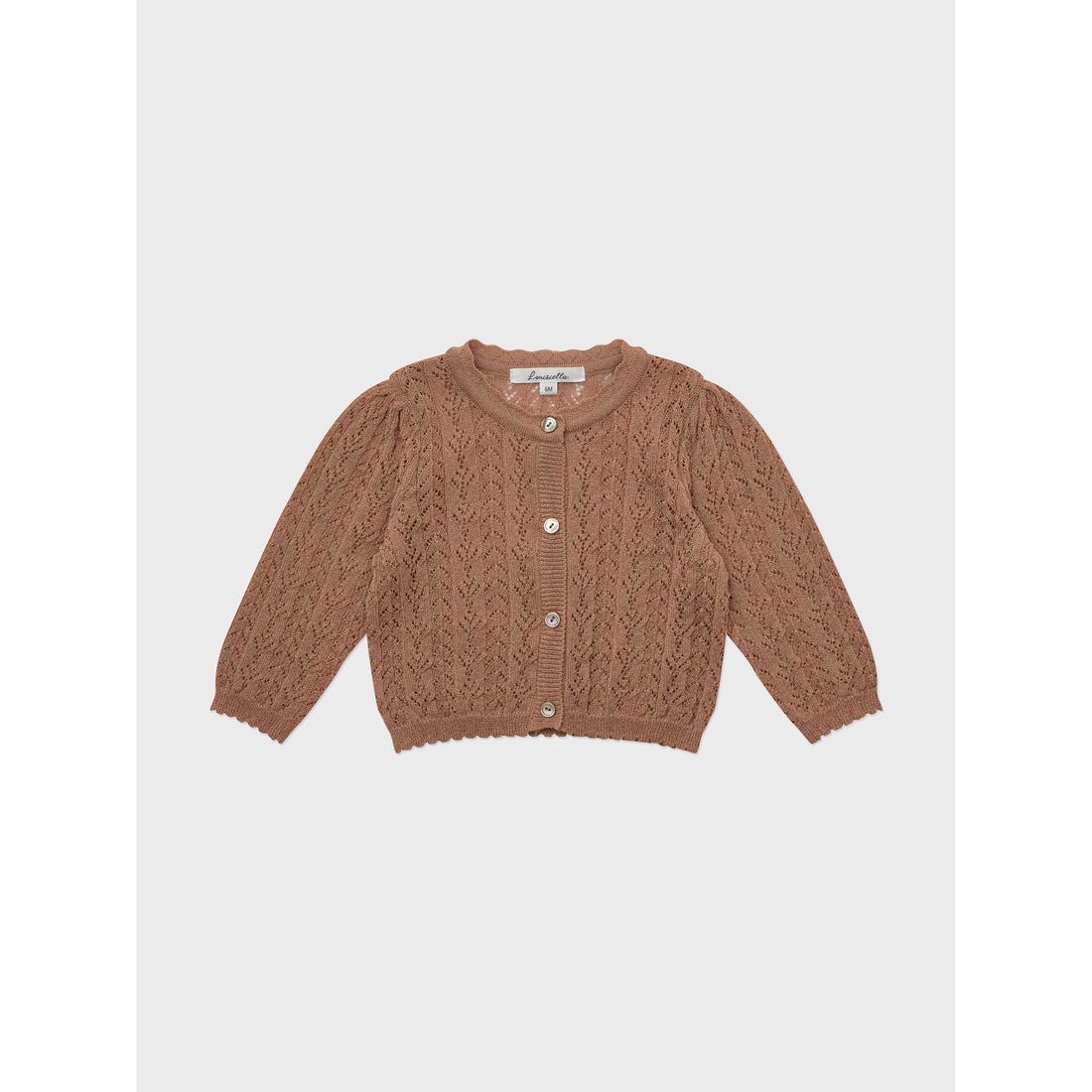 Louisiella Deep Orange Stern Knit Baby Cardigan