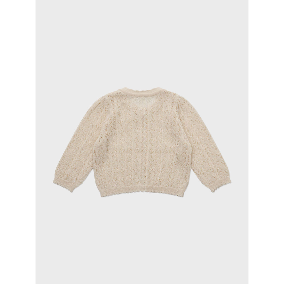 Louisiella Beige Stern Knit Baby Cardigan