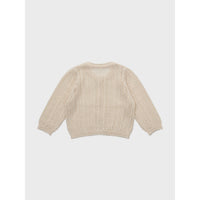 Louisiella Beige Stern Knit Baby Cardigan