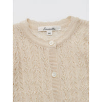 Louisiella Light Beige Stern Knit Cardigan