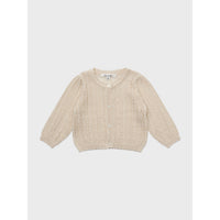 Louisiella Beige Stern Knit Baby Cardigan