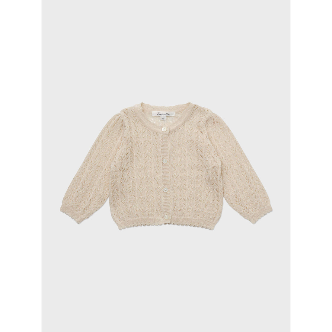 Louisiella Light Beige Stern Knit Cardigan