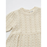 Louisiella Ecru Delaney Knit Baby Dress