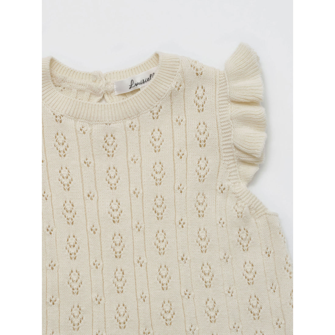 Louisiella Ecru Anneth Knit Baby Romper