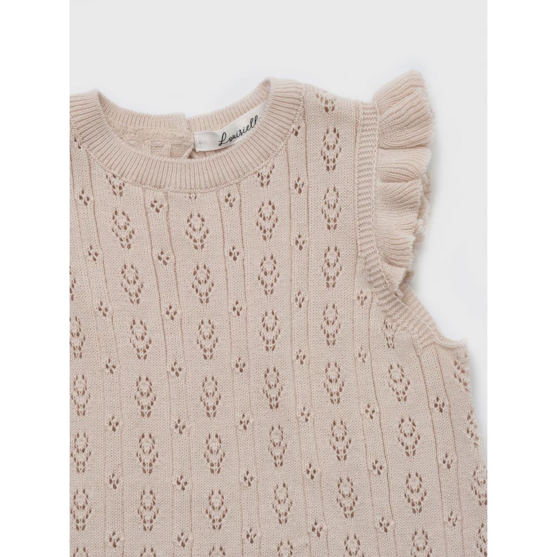 Louisiella Light Pink Anneth Knit Baby Romper