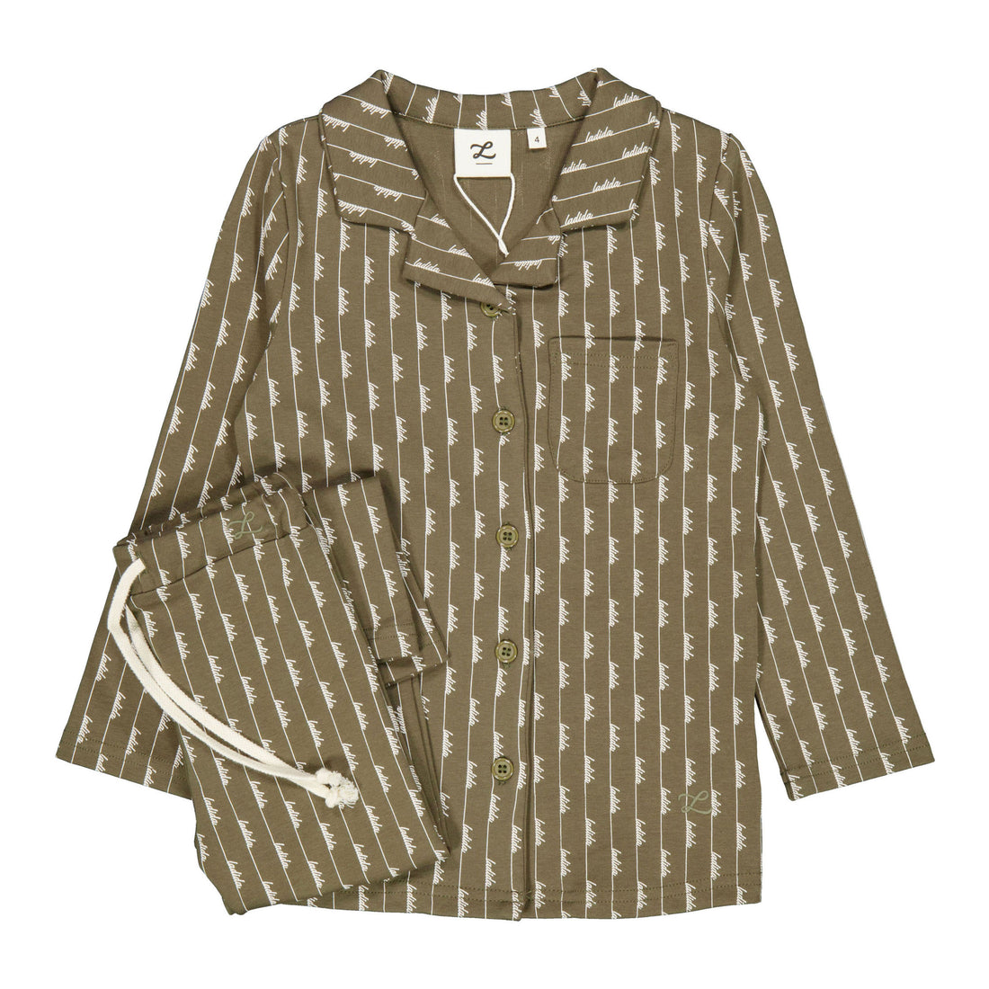 L by Ladida Olive Grandpa Pajama Set
