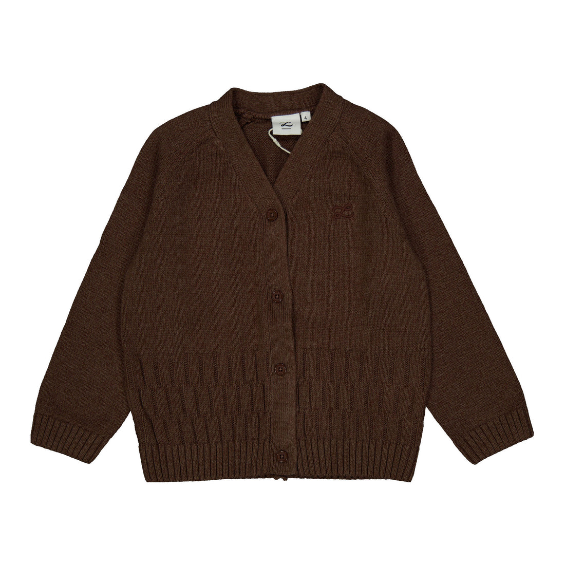 L by Ladida Brown Textured Cardigan