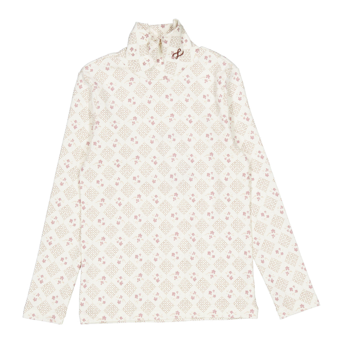 L by Ladida Cream Floral Trellis Turtleneck