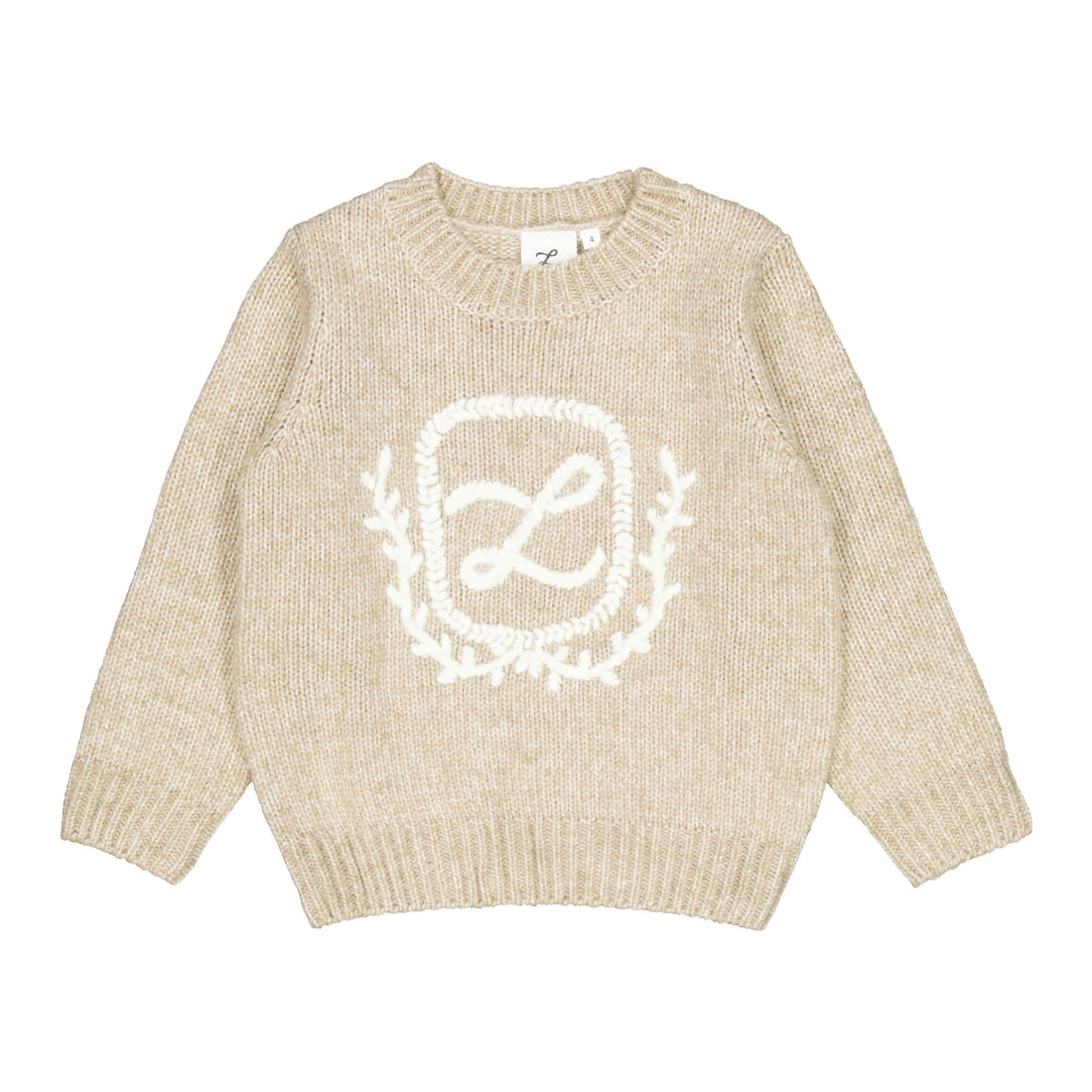 L by Ladida Brown Emblem Sweater