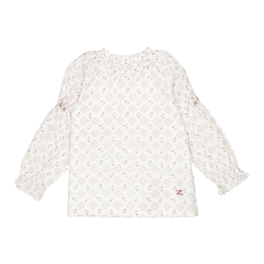 L by Ladida Cream Floral Trellis Shirt