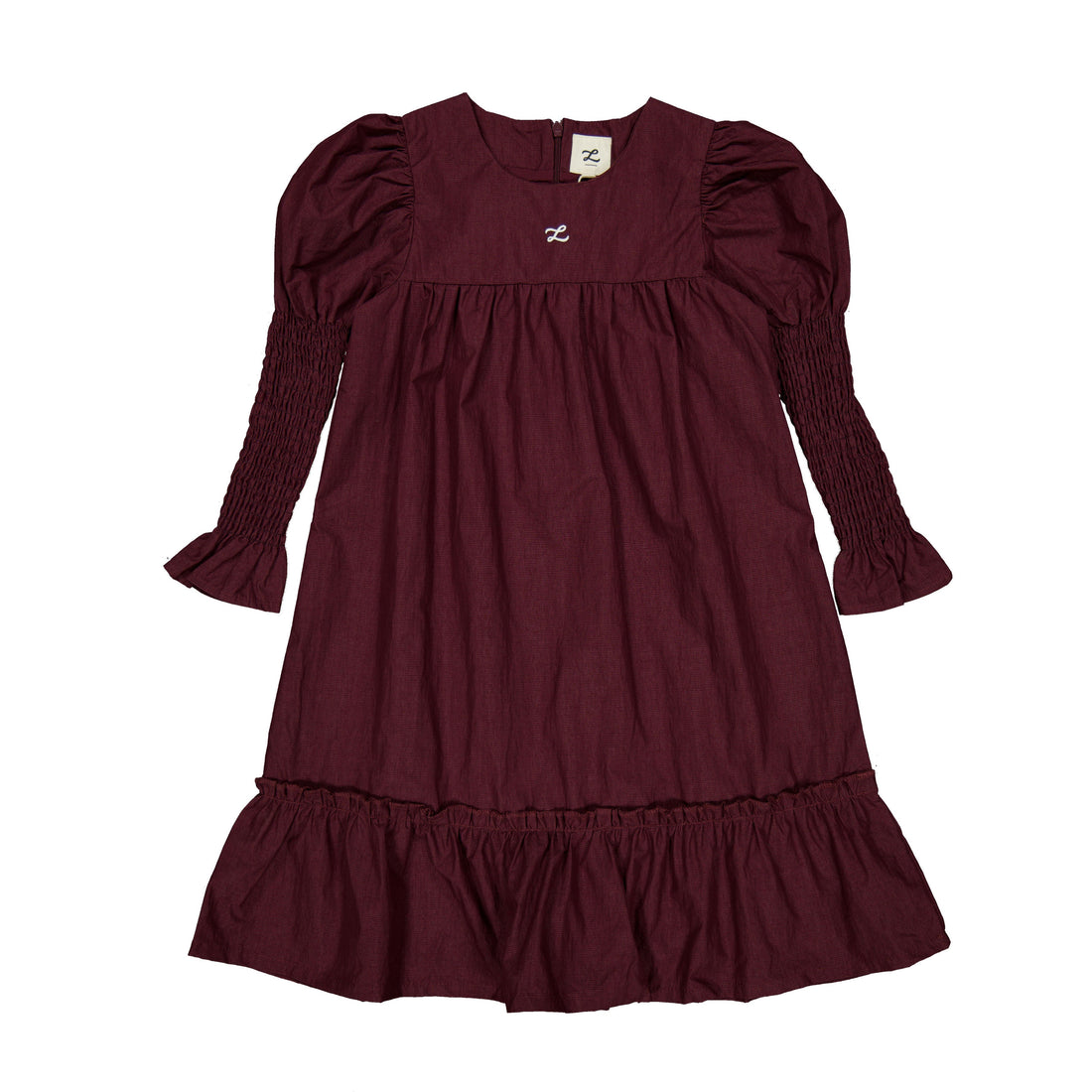 L by Ladida Burgundy Smocked Robe