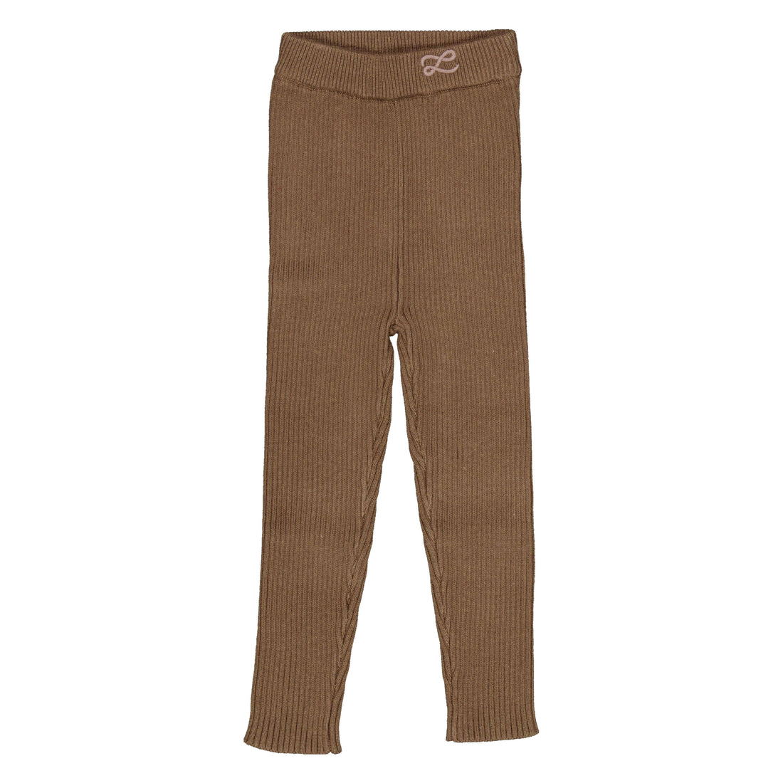 L by Ladida Moss Brown Knit Leggings
