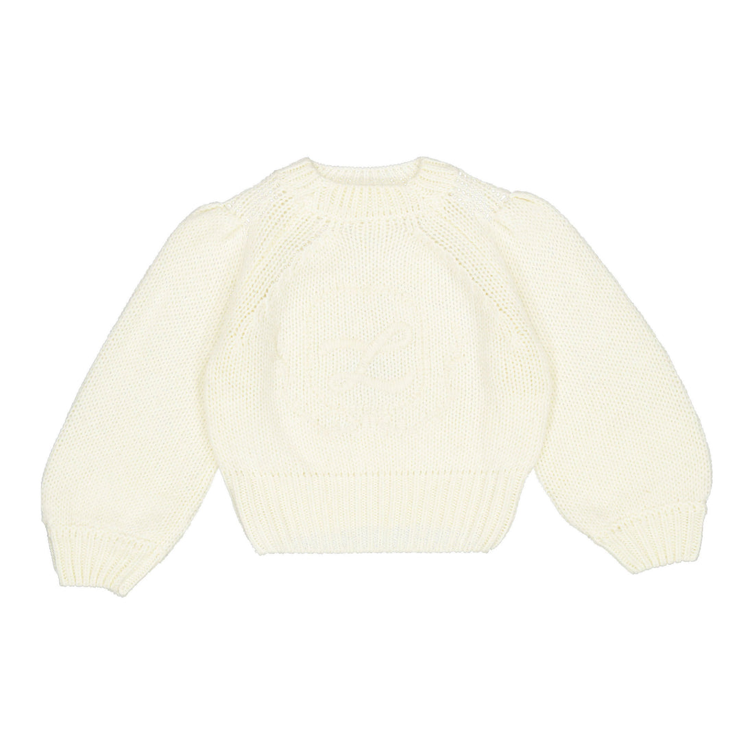 L by Ladida Cream L Emblem Sweater