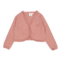 L by Ladida Pink Scalloped Cardigan