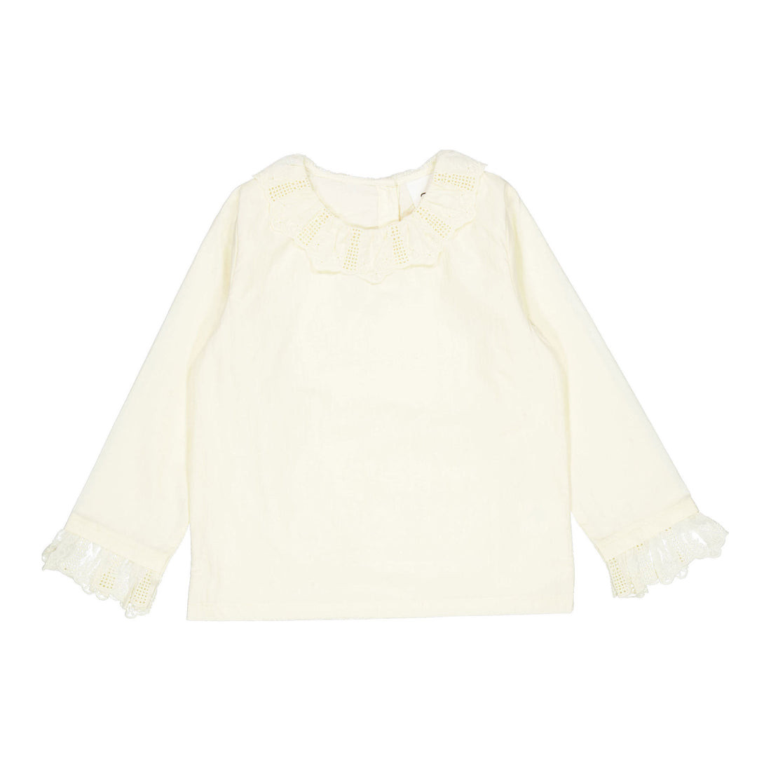 L by Ladida Cream Eyelet Trim Blouse