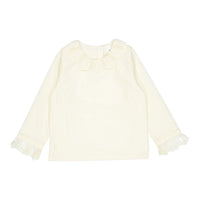 L by Ladida Cream Eyelet Trim Blouse