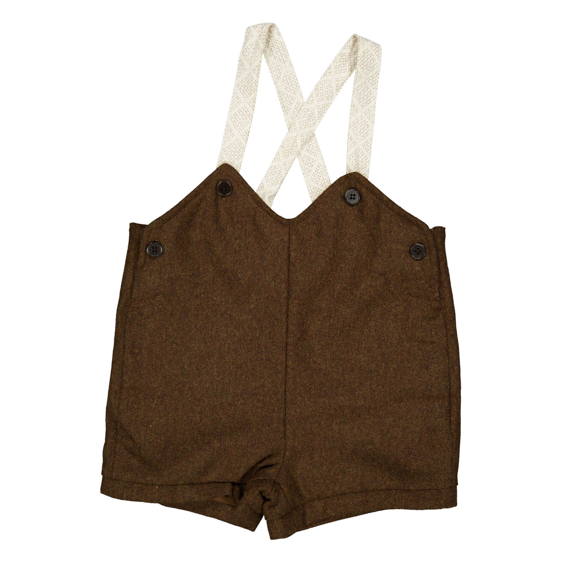 L by Ladida Brown Trellis Wool Overalls
