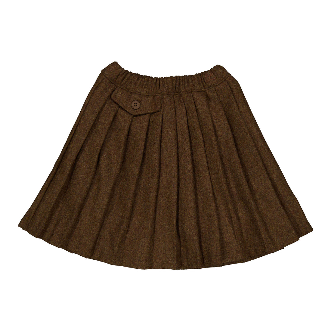 L by Ladida Brown Wool Pleated Skirt