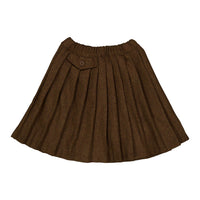 L by Ladida Brown Wool Pleated Skirt