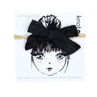 Knot Hairbands  Black Lace Mini Bow Band