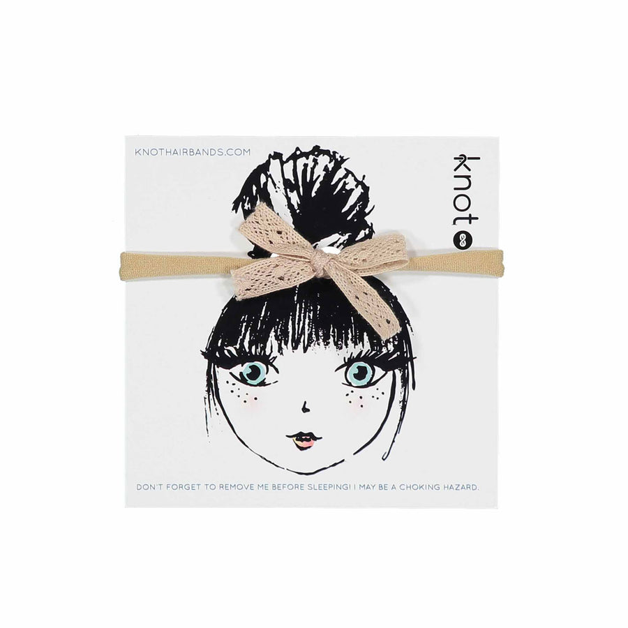 Knot Hairbands Blush Lace Ribbon Bow Band
