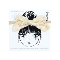Knot Hairbands  Cream Lace Mini Bow Band