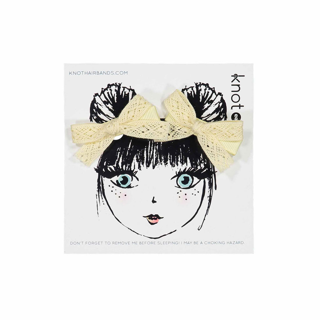 Knot Hairbands Butter Lace Ribbon Bow Set