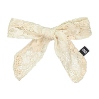 Knot Hairbands  Cream Lace Petite Bow