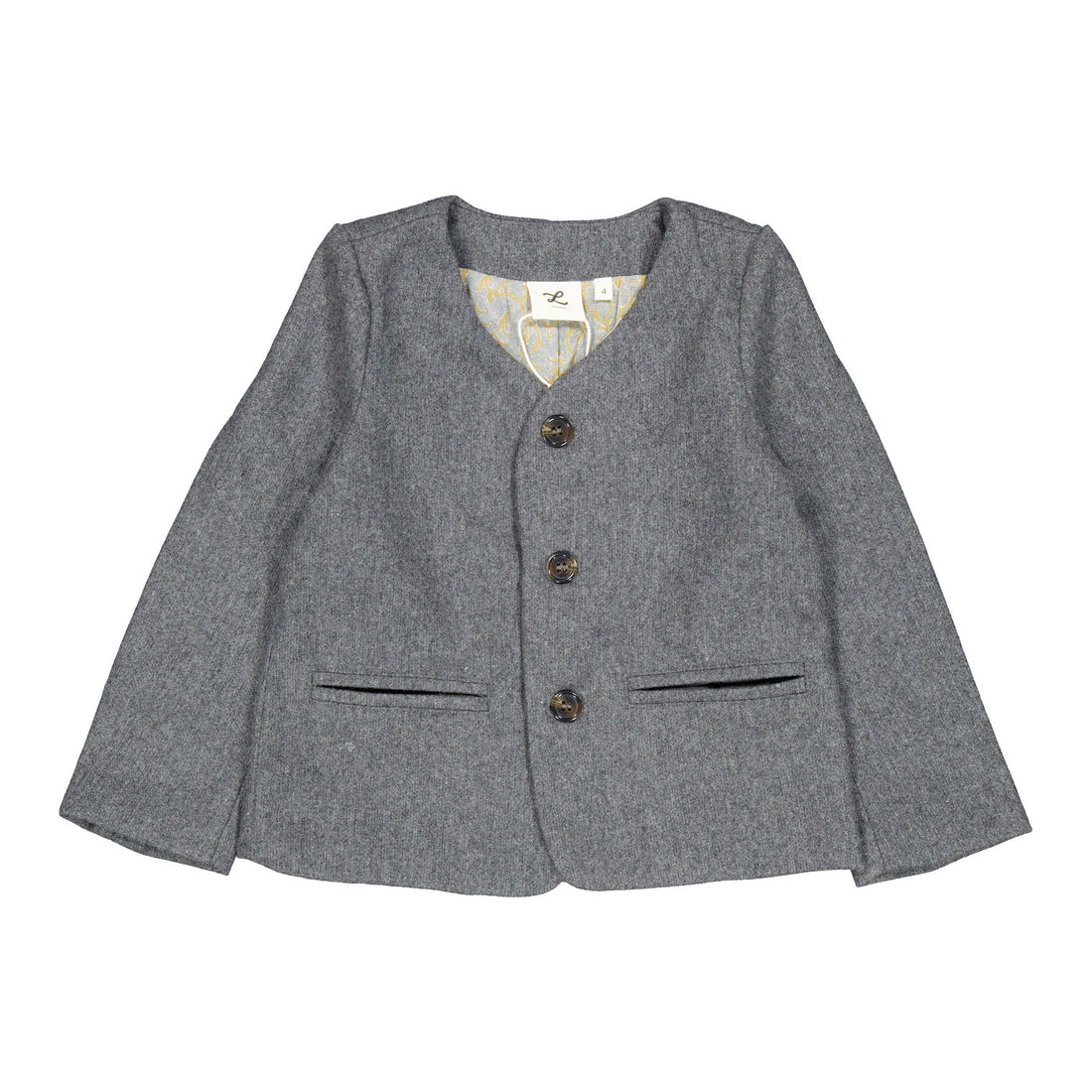 L by Ladida Gray Mosaic Lined Blazer