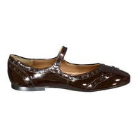 Papanatas  Brown Patent Leather Wingtip Mary Janes