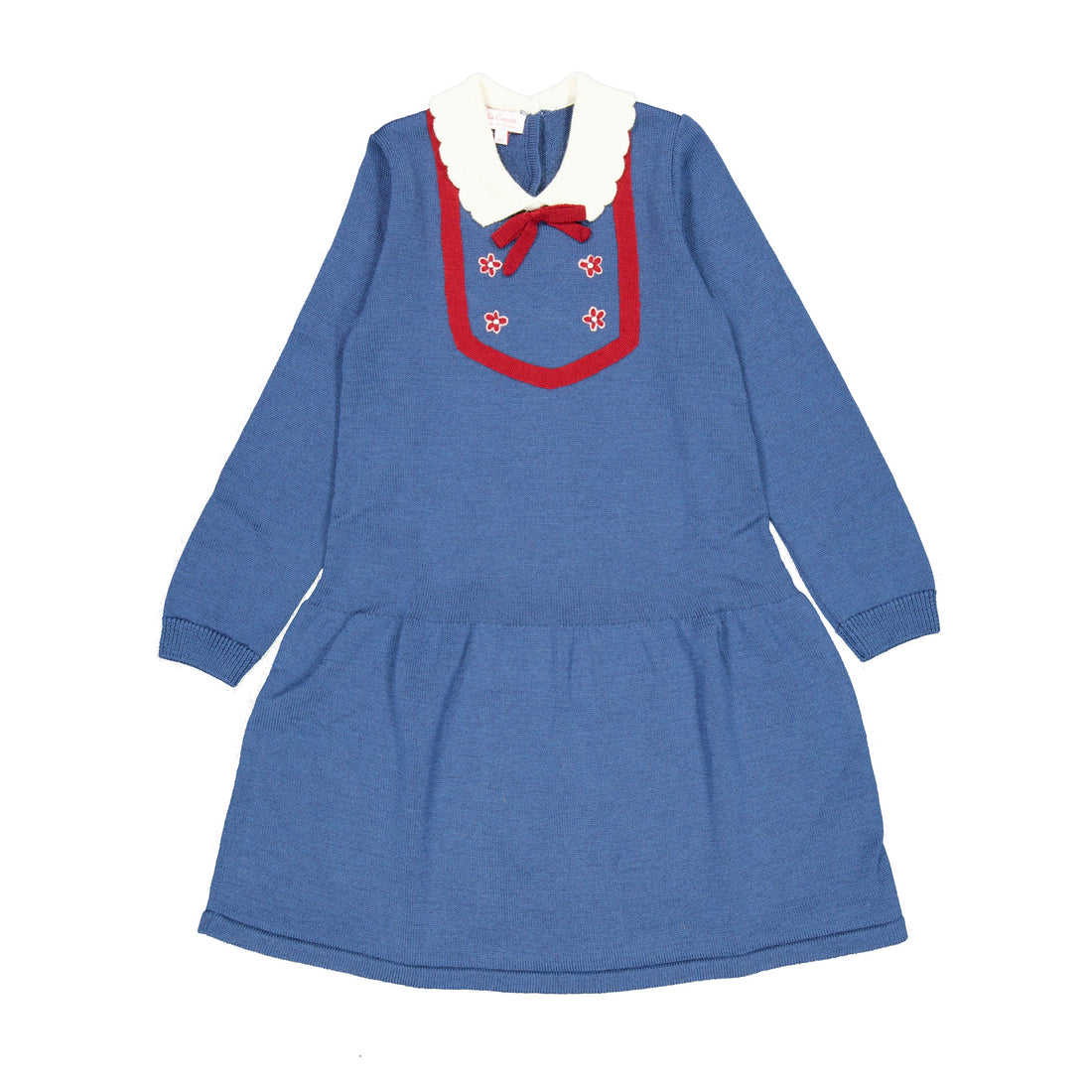 La Coqueta Petrol Blue Madena Merino  Dress