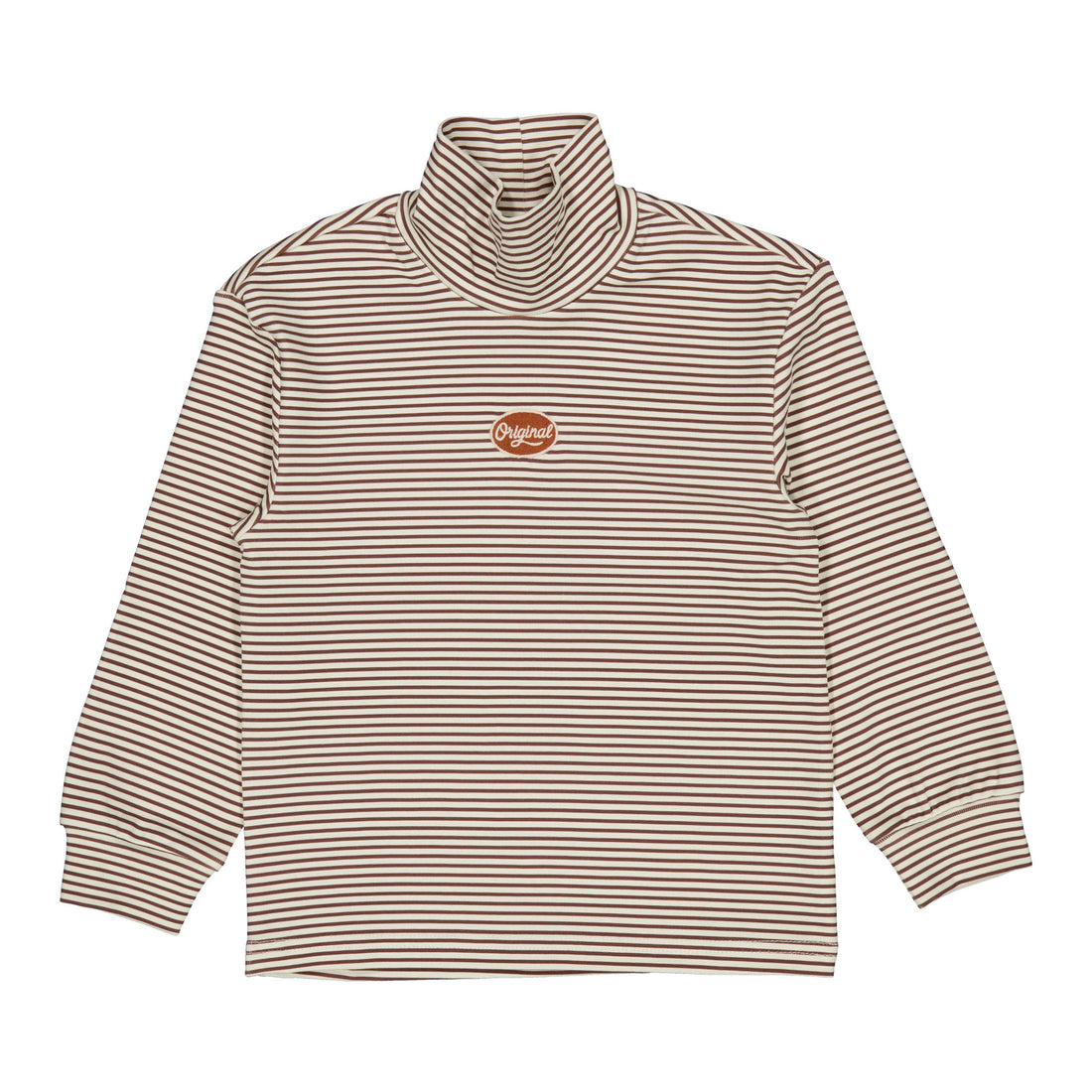 L by Ladida Brown Stripe Oversized Turtleneck