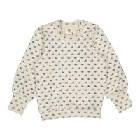 L by Ladida Blue Floral Puff Sleeve Sweatshirt